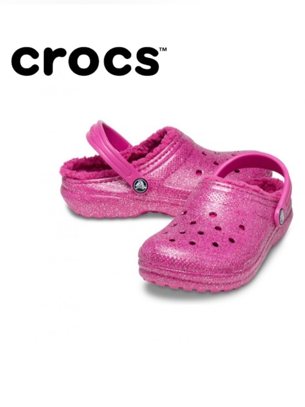 KIDS' CLASSIC LINED GLITTER CLOG SIZE 3